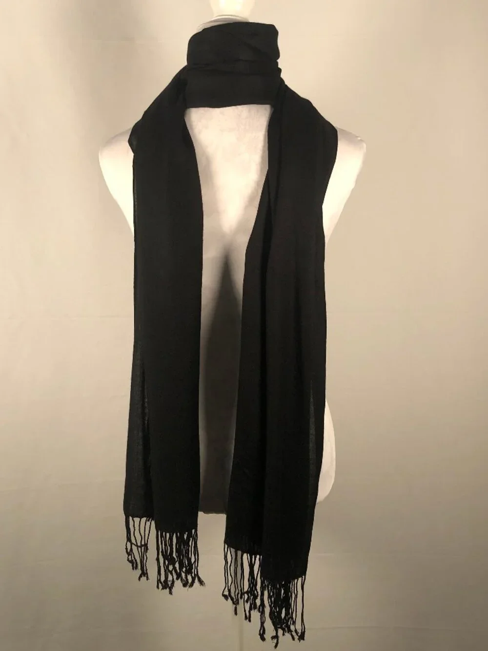 Vintage Jones New York Black Evening Shawl Scarf